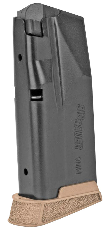 Sig Sauer MAG365910XCOY 10rd 9mm P365 Micro Compact Magazine Finger Extension Coyote Steel