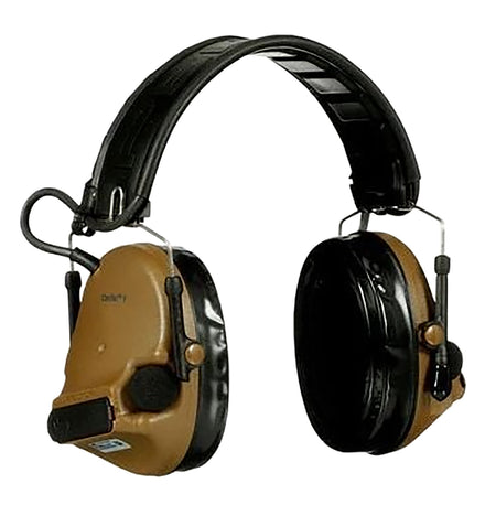 Peltor ComTac V Tactical Hearing Protector Headset Coyote Brown 23 dB Over the Head Adult