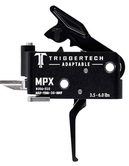 TriggerTech Sig MPX Adaptable Drop-In Two-Stage Flat Trigger, 3.50-6 lb Draw Weight Black PVD
