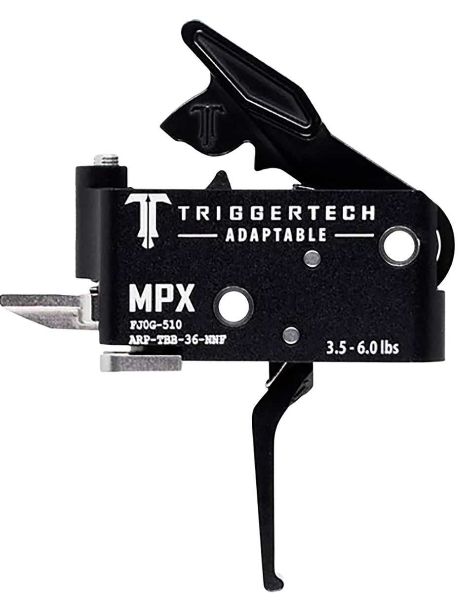 TriggerTech Sig MPX Adaptable Drop-In Two-Stage Flat Trigger, 3.50-6 lb Draw Weight Black PVD