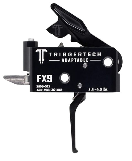 TriggerTech FN FX9 Adaptable Drop-In Two-Stage Flat Trigger, 3.50-6 lb Draw Weight Black PVD