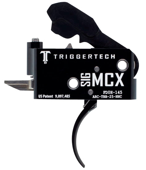 TriggerTech Sig MCX Adaptable Drop-In Two-Stage Flat Trigger, 2.50-5 lb Draw Weight Black PVD