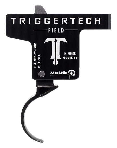TriggerTech Kimber Model 84 Field Drop-In Single-Stage Curved Trigger, 2.50-5 lb Draw Weight Black PVD