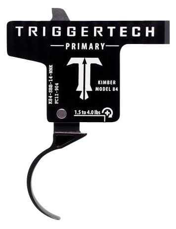 TriggerTech K84SBB14NNK Kimber M84 Drop-In Primary Trigger, Single-Stage Curved, 1.5-4 lbs, Black PVD