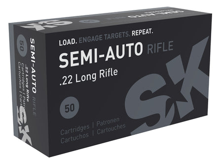 SK .22 Long Rifle Semi-Auto Rifle 40 grain Lead Round Nose ammunition