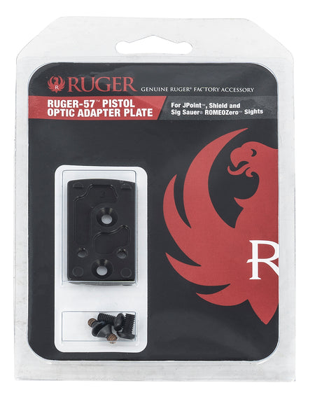 Ruger 90723 Ruger-57 Pistol Optic Adapter Plate Black Anodized Fits JPoint MRD Shield RMS