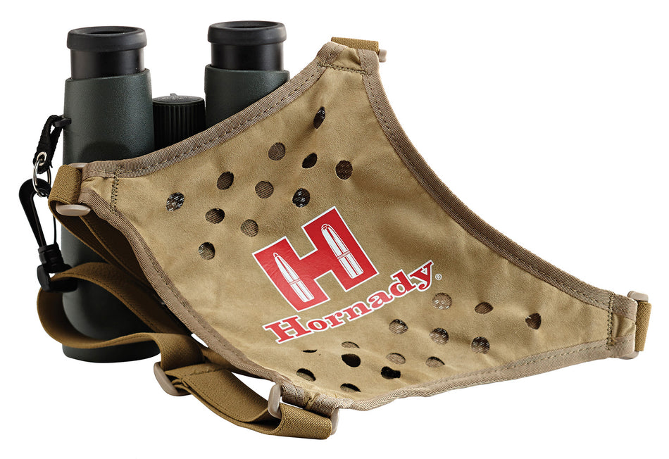 Hornady 99121 Tan Elastic Binocular Harness Red Hornady Logo