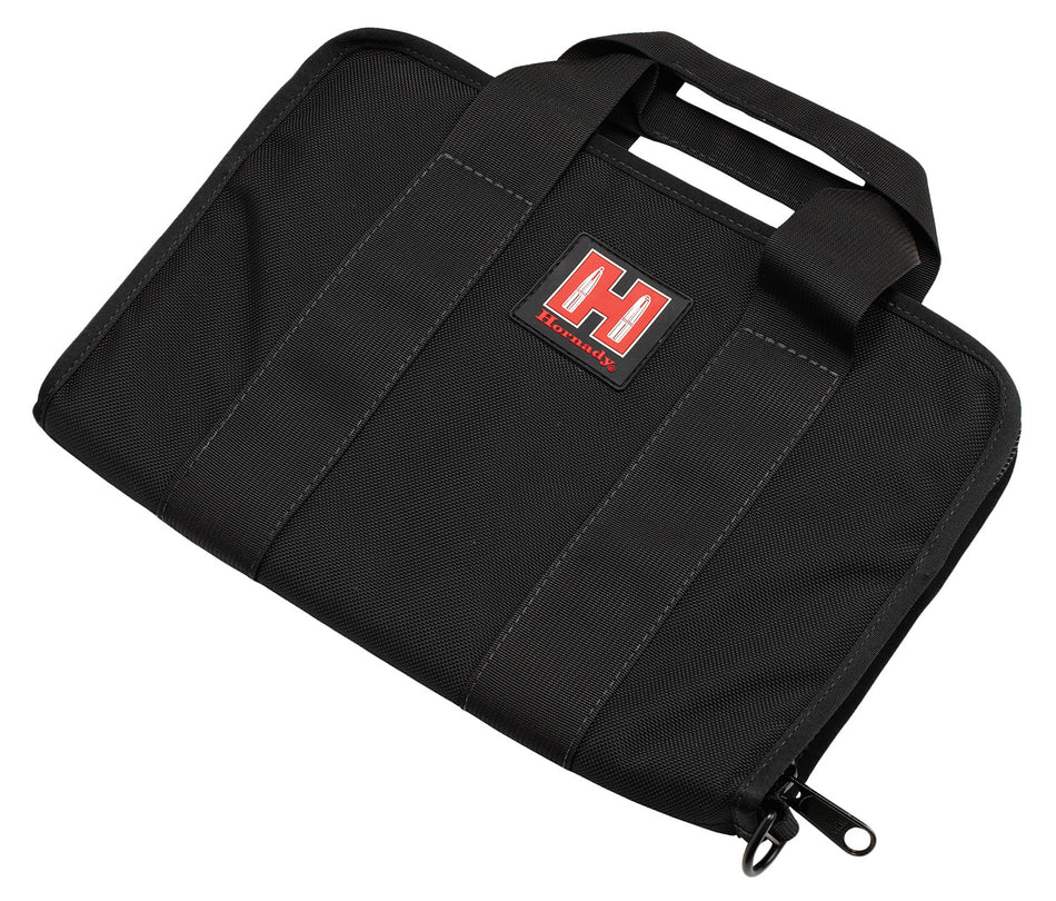 Hornady 99117 Black/Red Cordura Soft Pistol Case 1 Handgun Capacity