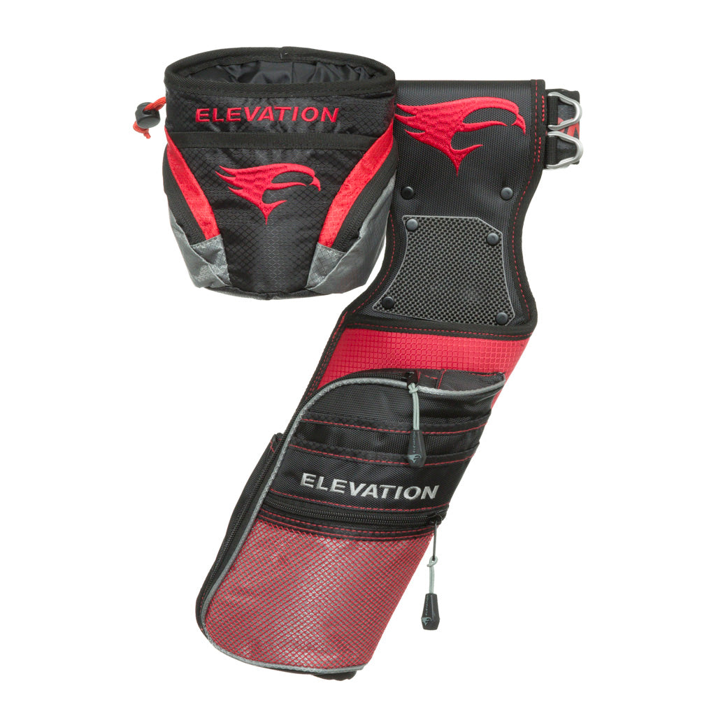 Elevation Nerve Field Quiver Set Red LH with Belt and Release Pouch