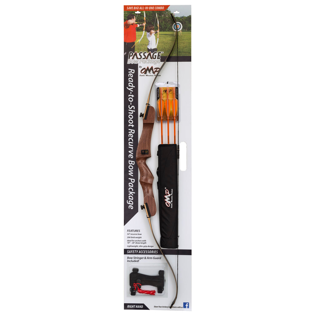 October Mountain Passage Recurve Bow 54 in. 20 lbs. LH Ready-to-Shoot Package