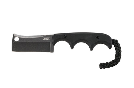 CRKT 2383K Minimalist Cleaver Blackout 2.13" Fixed Neck Knife Stonewashed SS Blade G10 Handle