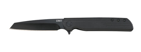CRKT 3802K LCK+ Blackout 3.24" Folding Tanto Knife Black Oxide 8Cr13MoV Blade with Clip