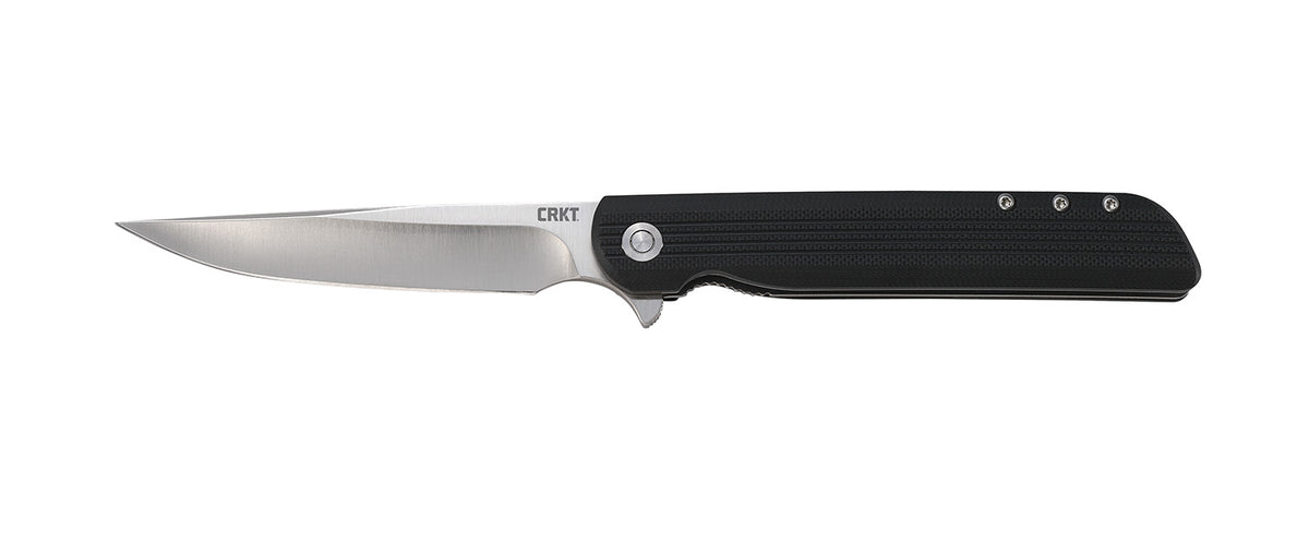 CRKT 3810 LCK+ Large 3.62" Folding Drop Point Knife Satin Stainless Blade with Pocket Clip