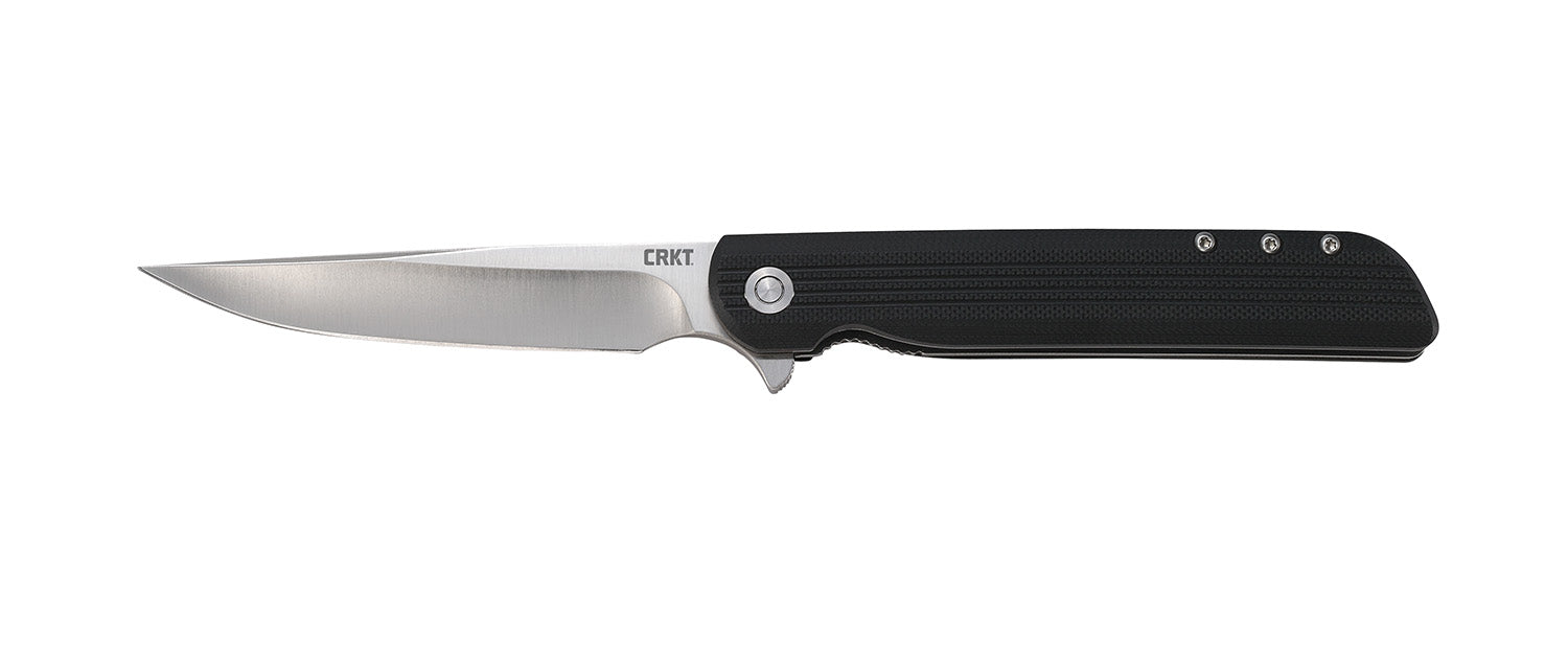 CRKT 3810 LCK+ Large 3.62" Folding Drop Point Knife Satin Stainless Blade with Pocket Clip