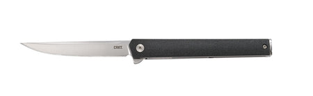 CRKT 7097 CEO 3.35" IKBS Flipper Folder Satin AUS-8A Stainless Blade Black GRN Handle