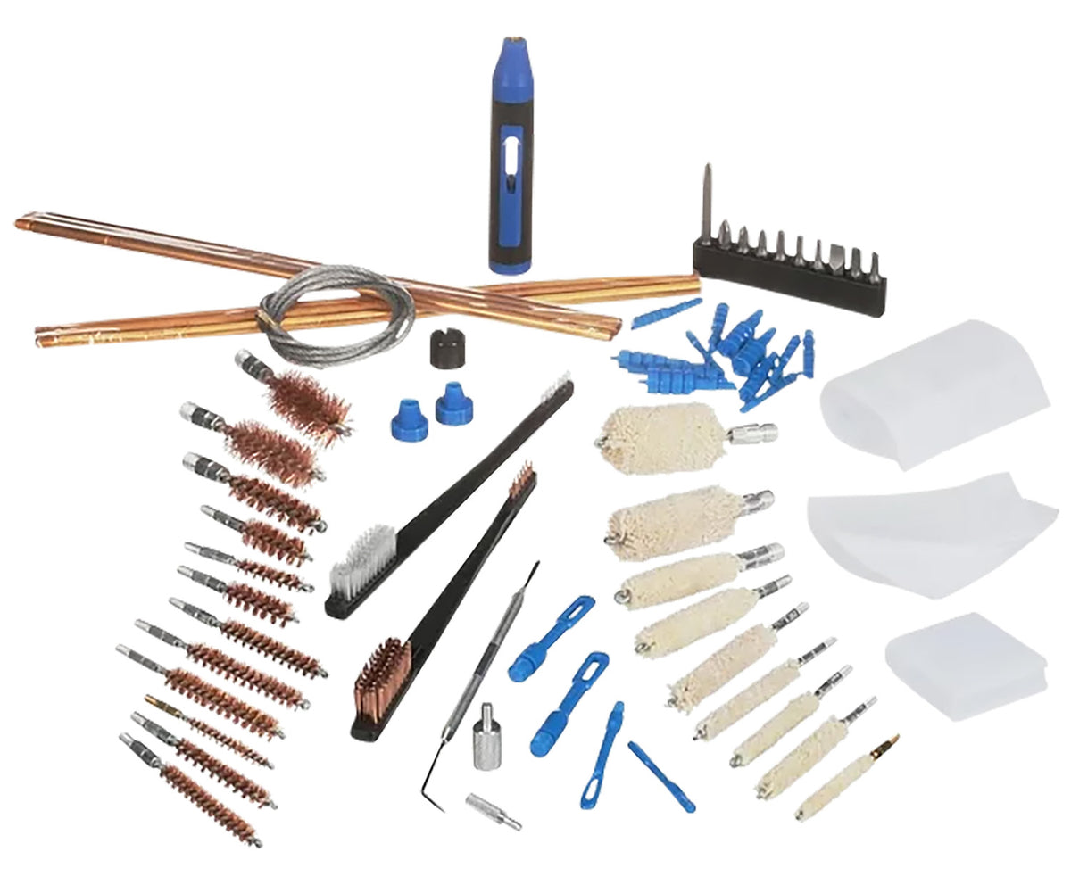 DAC GunMaster Super Deluxe Multi-Caliber Universal Firearm Cleaning Kit 62 Pieces Silver