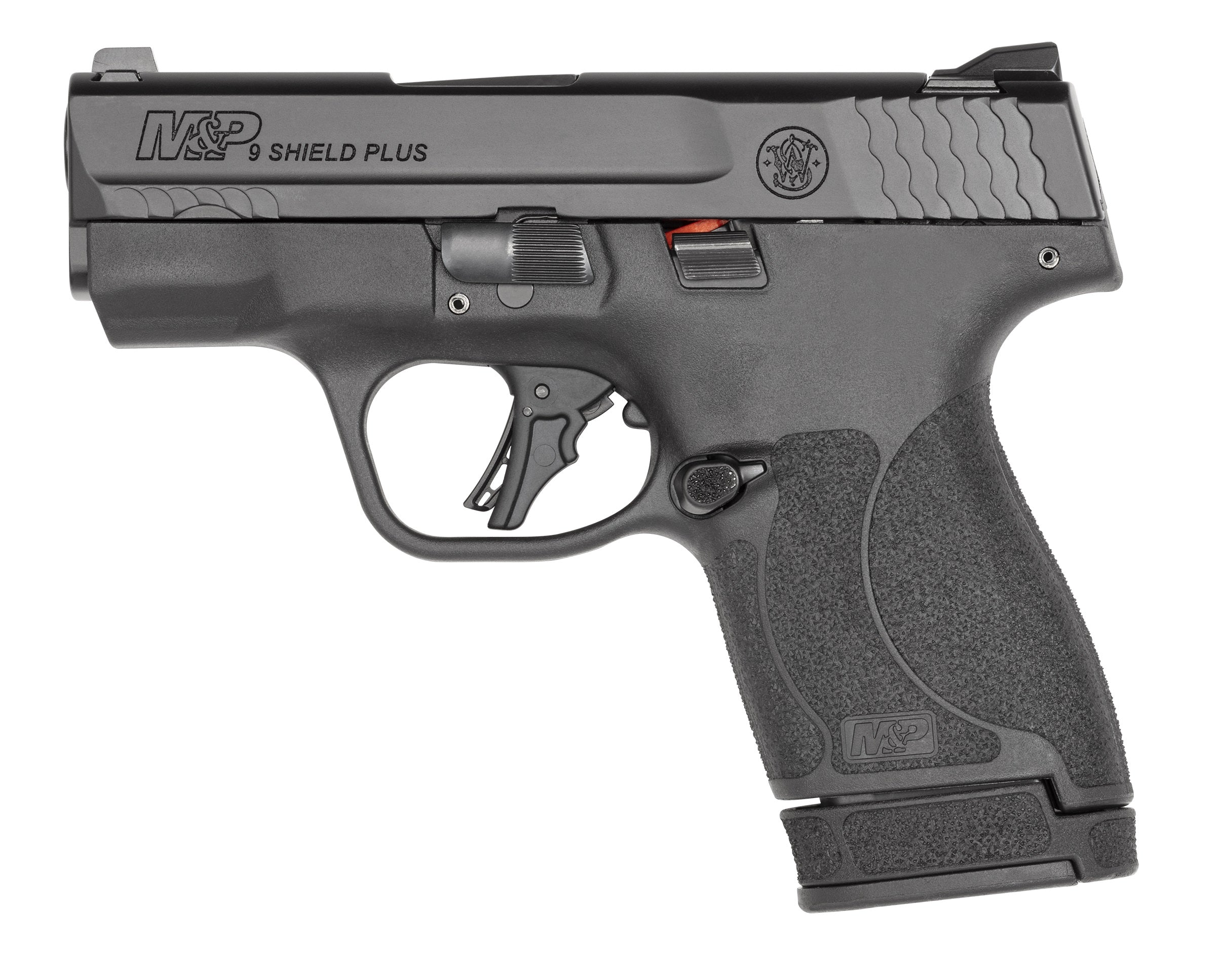 Smith & Wesson 13248 M&P Shield Plus Micro-Compact Frame 9mm Luger 10+1/13+1, 3.10" Black Armornite Stainless Steel Barrel & Serrated Slide, Matte Black Polymer Frame, No Safety