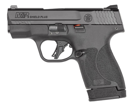 Smith & Wesson 13248 M&P Shield Plus Micro-Compact Frame 9mm Luger 10+1/13+1, 3.10" Black Armornite Stainless Steel Barrel & Serrated Slide, Matte Black Polymer Frame, No Safety
