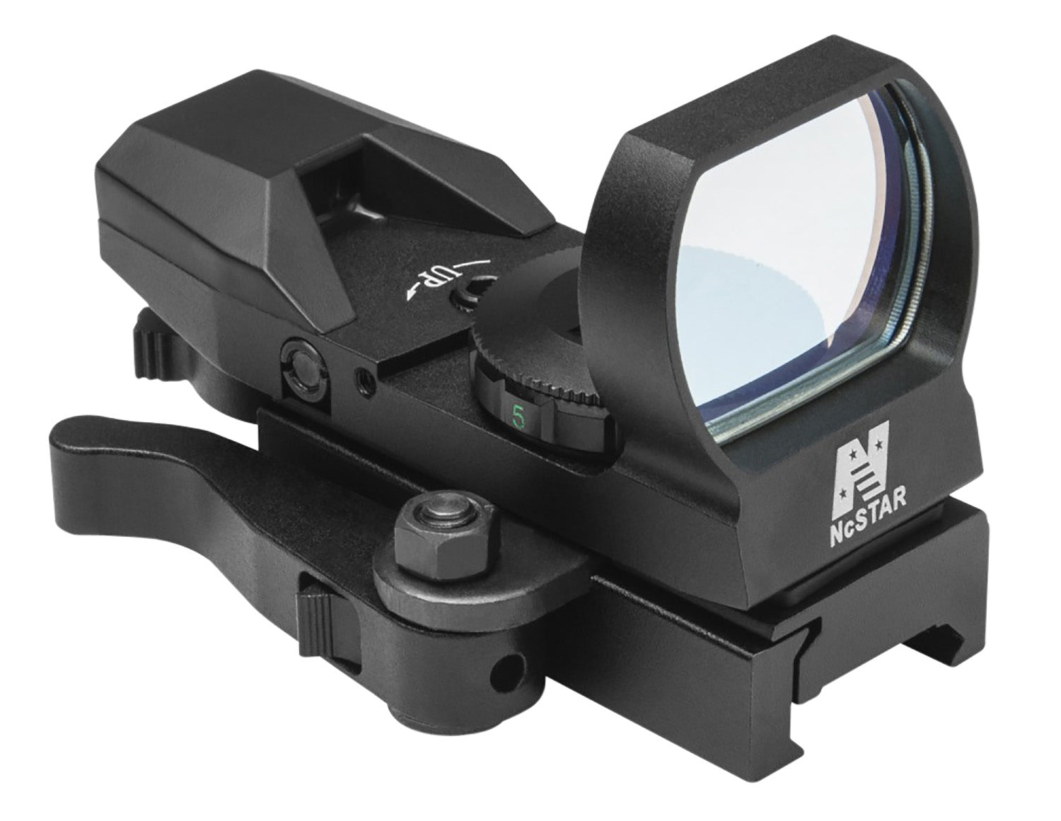 NcStar D4BQ Four Reticle Red Dot Reflex Optic Black Anodized 1x QR Weaver Mount