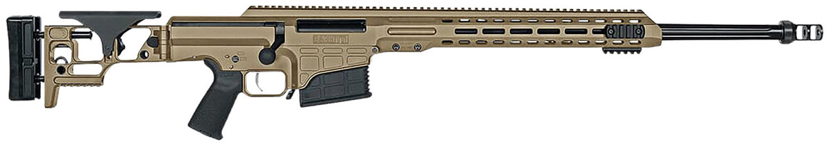 Barrett 18497 MRAD 6.5 Creedmoor 24" 10+1 Flat Dark Earth Cerakote Flat Dark Earth Folding with Adjustable LOP Stock Black Polymer Grip Right Hand
