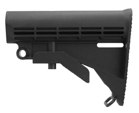 Aim Sports G.I. Style AR-Platform Mil-Spec Stock with Reversible QD Sling Mount, Black Synthetic