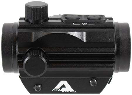 Aim Sports RD120PE Black Anodized 5 MOA Red/Green Dual-Illuminated Micro Dot Sight 1x20mm