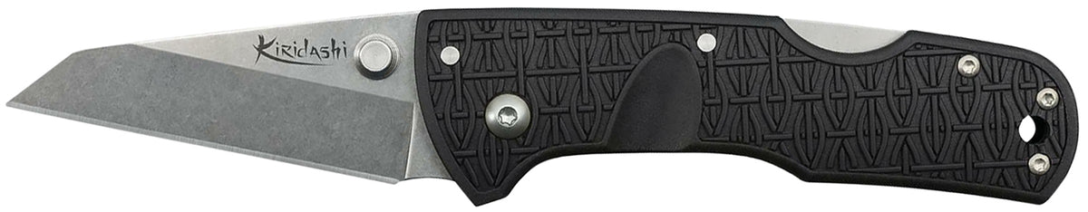 Cold Steel Kiridashi Folder 2.50" Plain Sheepsfoot Blade Griv-Ex Handle Tri-Ad Lock