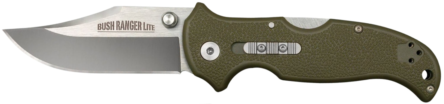 Cold Steel Bush Ranger Lite 3.50" Folding Clip Point Knife 8Cr13MoV Blade GFN Handle Secondary Safety