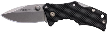 Cold Steel Recon 1 Micro 2 Inch Folding Tactical Knife Stonewashed 4034 SS Blade Griv-Ex Handle