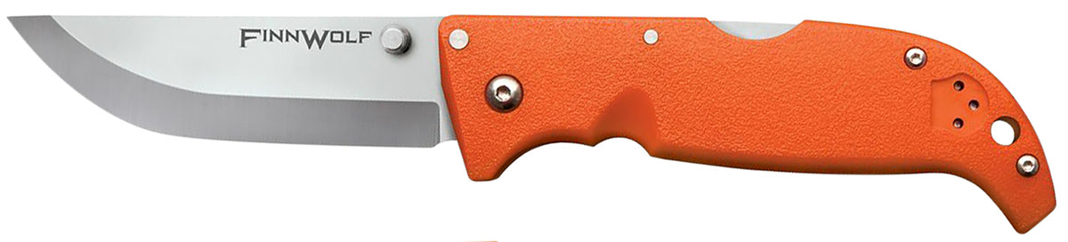 Cold Steel Finn Wolf 3.50" Folding Camp Knife AUS-8A Stainless Straight Back Blade Blaze Orange Handle