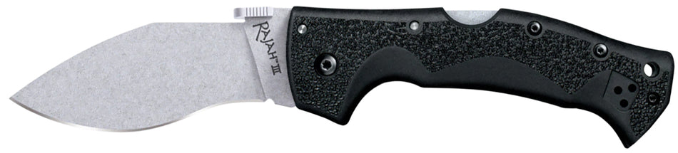 Cold Steel Rajah III 3.50" Folding Pocket Knife AUS-10A Stone Washed Drop Point Blade Black Griv-Ex Handle