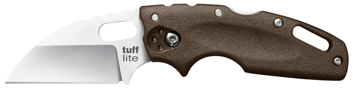 Cold Steel CS20LTF Tuff Lite 2.50" Sheepsfoot Folder AUS-8A SS Blade Flat Dark Earth Polymer Handle with Clip
