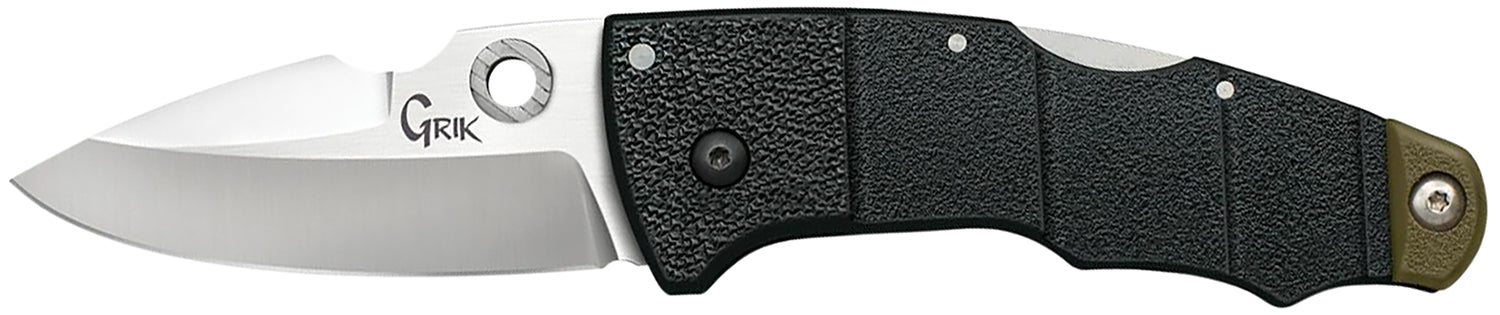 Cold Steel CS28E Grik Everyday Carry Folder 3" Spear Point AUS-8A SS Blade Black OD Green Polymer Handle with Clip