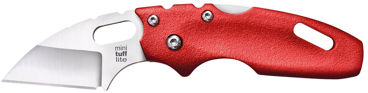 Cold Steel CS20MTR Tuff Lite Mini Folder 2" Sheepsfoot 4034 SS Blade Red Polymer Handle with Clip