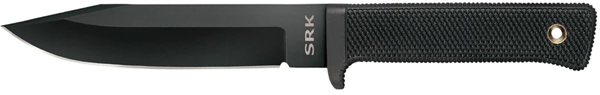Cold Steel CS49LCK SRK 6" Fixed Blade Tactical Knife Clip Point SK-5 Steel Black Tuff-Ex Finish Kray-Ex Handle