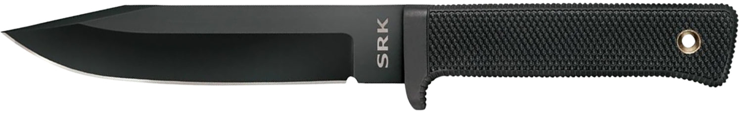 Cold Steel CS49LCK SRK 6" Fixed Blade Tactical Knife Clip Point SK-5 Steel Black Tuff-Ex Finish Kray-Ex Handle