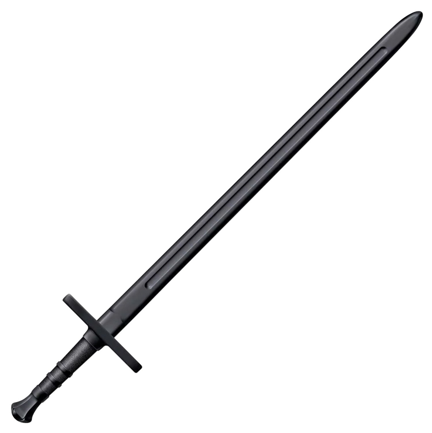 Cold Steel CS92BKHNH 34" Hand and Half Training Sword Fixed Plain Black Polymer Blade for Sparring