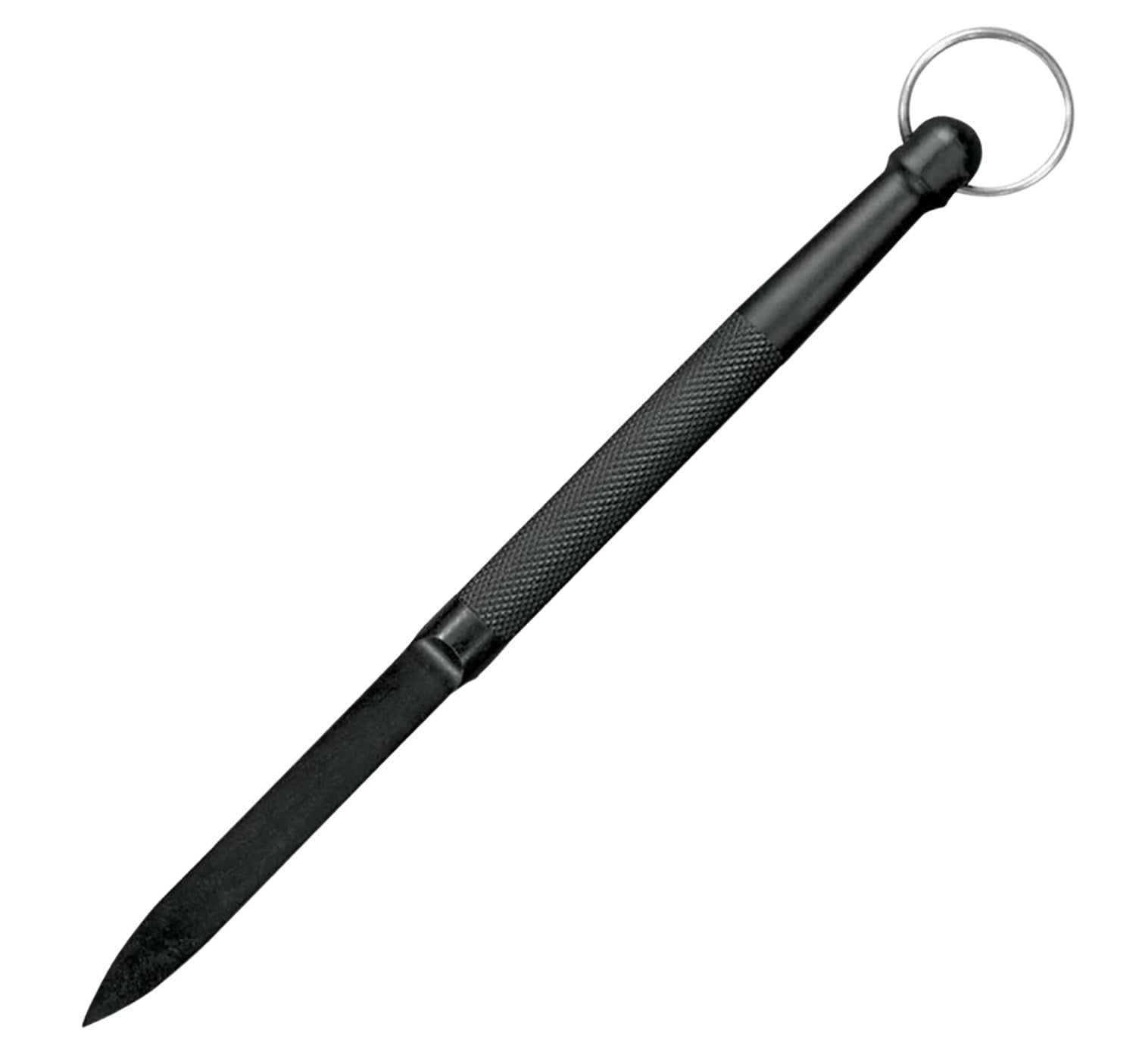 Cold Steel CS92DD Delta Dart 3.38" Fixed Black Knurled Zy-Ex Handle Triangular Spike with Lanyard Ring