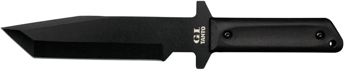 Cold Steel CS80PGTK G.I. Tanto 7" Fixed Plain 1055 Carbon Steel Blade Black Rust Resistant Finish Polypropylene Handle