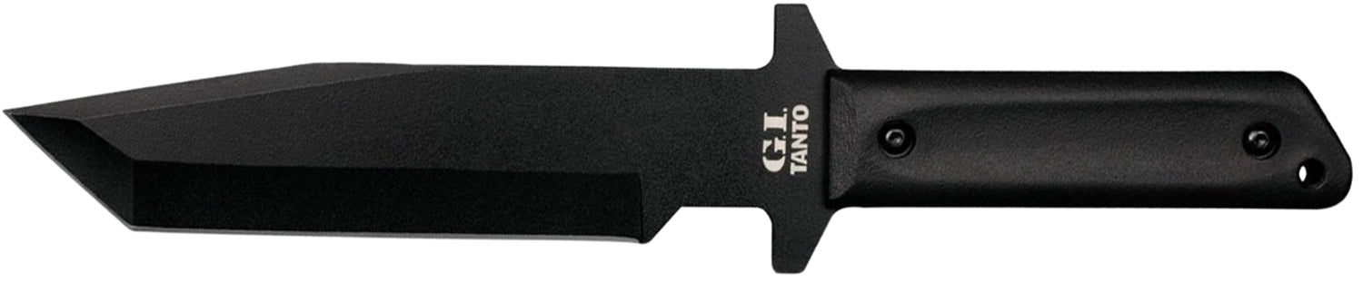 Cold Steel CS80PGTK G.I. Tanto 7" Fixed Plain 1055 Carbon Steel Blade Black Rust Resistant Finish Polypropylene Handle