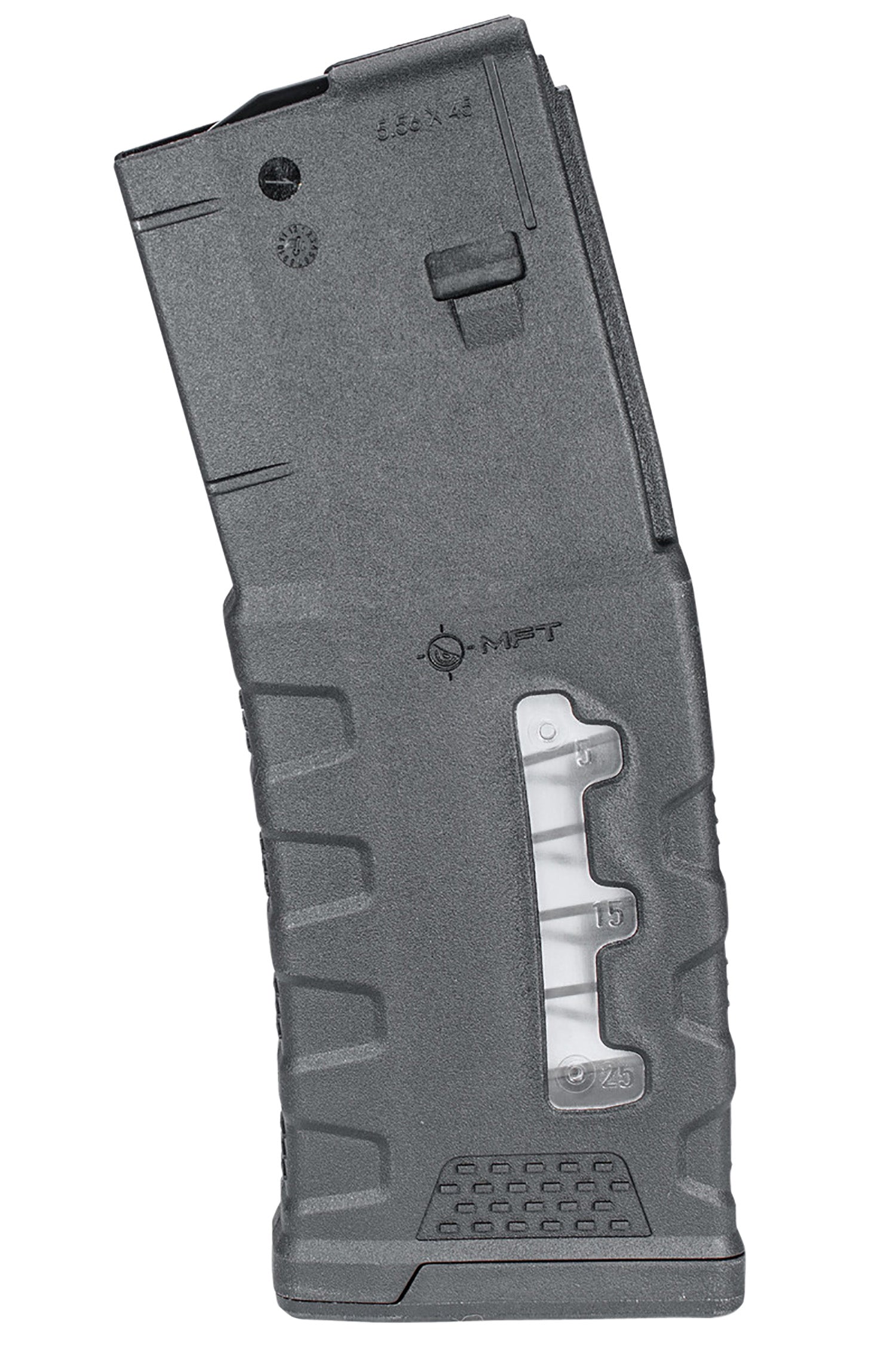 Mission First Tactical 30rd .223/5.56x45mm Extreme Duty AR-15/M4 Magazine with Transparent Window – Black Polymer