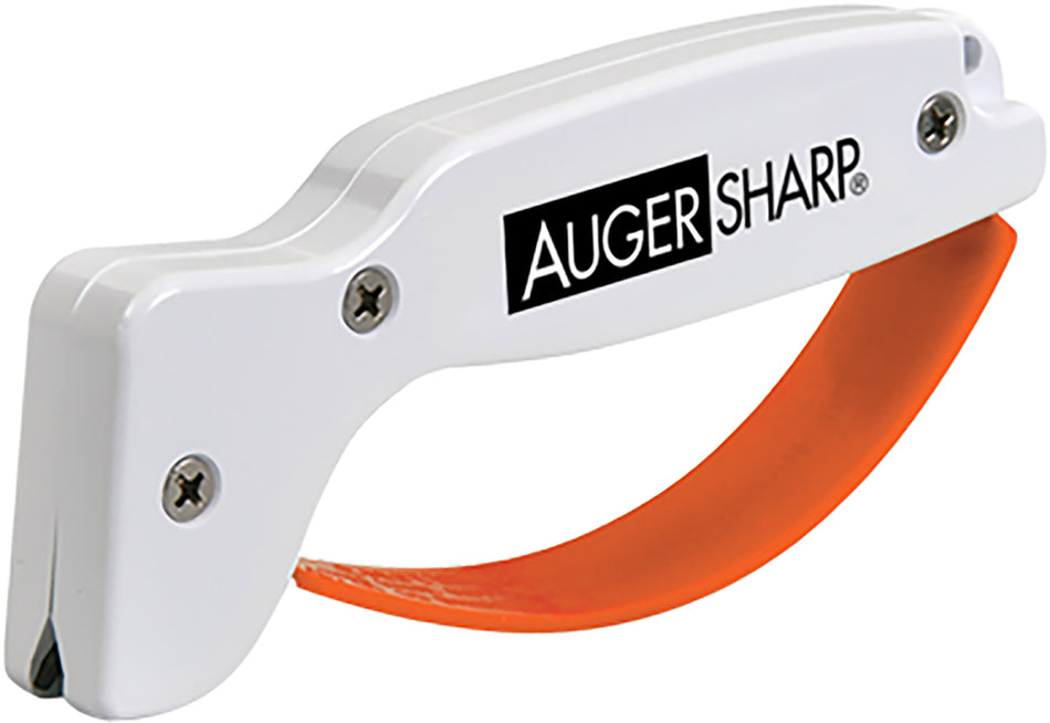 AccuSharp 007C AugerSharp Ice Auger Sharpener Reversible Tungsten Carbide Blade White Orange