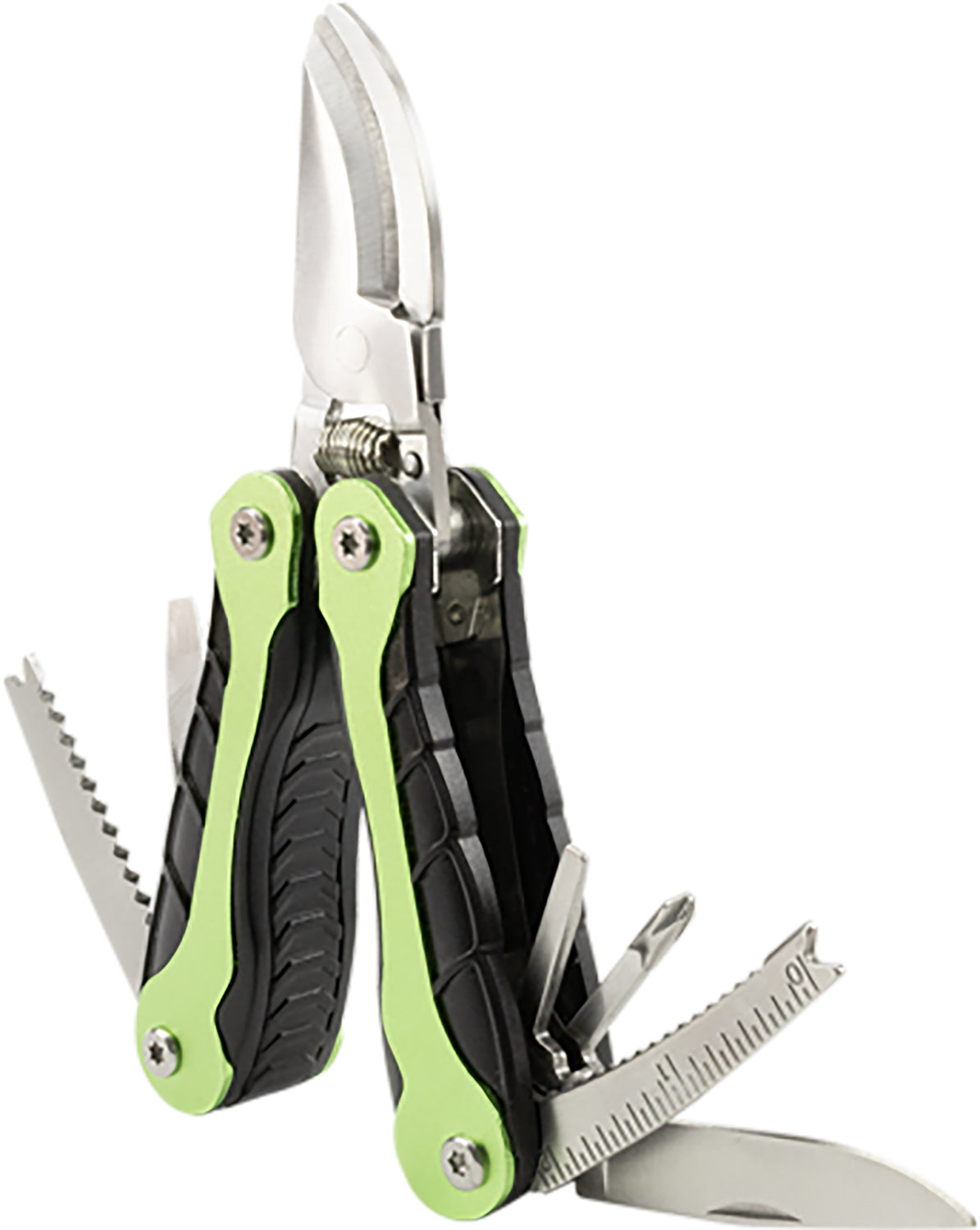 AccuSharp 084C Outdoor Gardener's Multi-Tool Folding Plain Blade - Black/Green with Belt Carry Case
