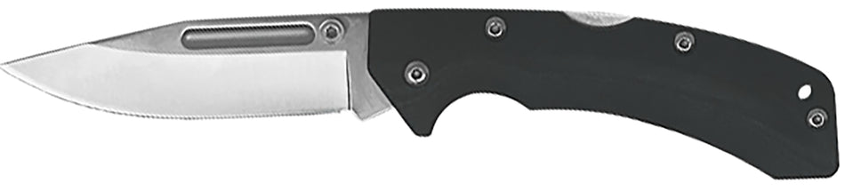 AccuSharp 711C Lockback Folding Knife 3" Clip Point Stainless Blade - Black FRN Handle with Allen Wrench Included