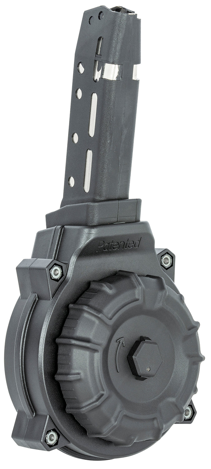 ProMag DRMA37 Drum Magazine 40rd .45 ACP Fits Glock 21 and 30 Black Zytel Polymer