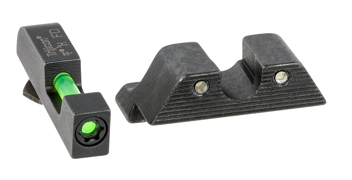 Trijicon DI Night Sight Set 601102 Green Tritium Fiber Optic Black Frame Glock (Non-MOS)