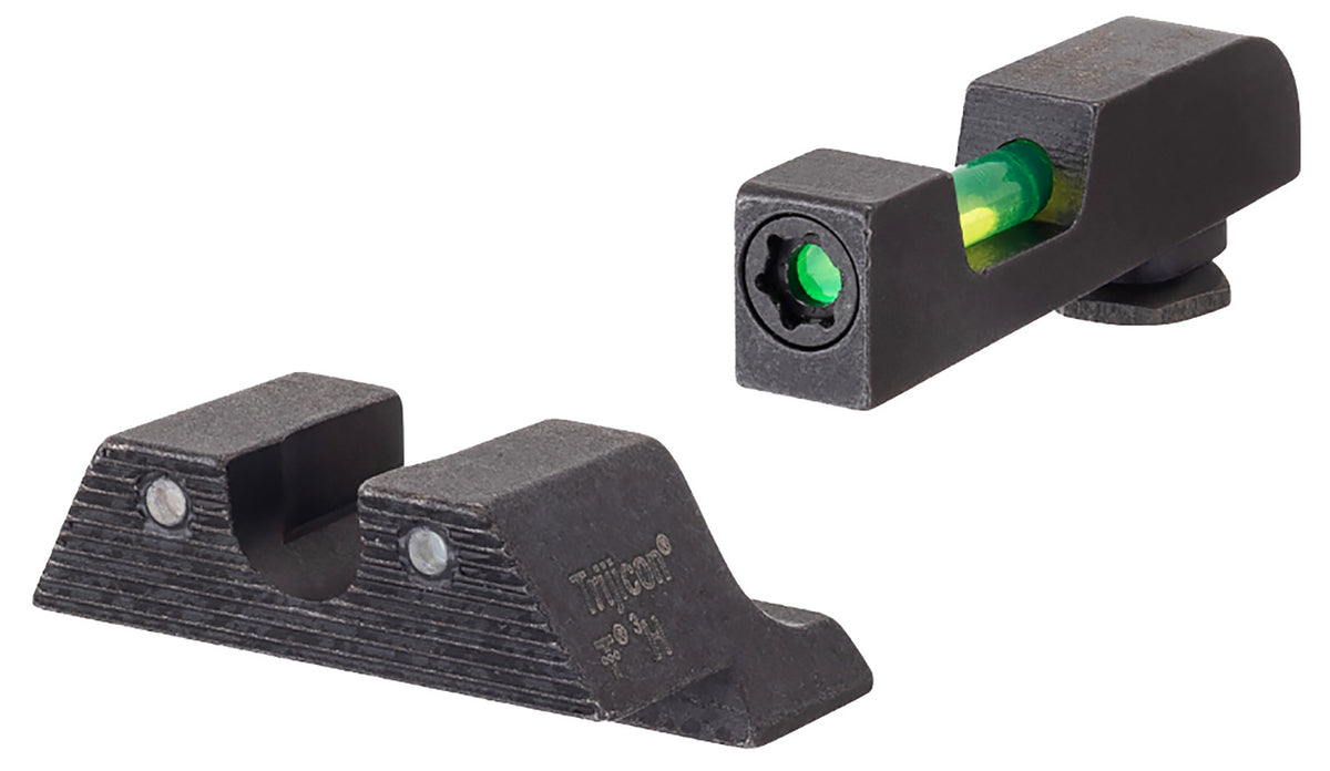 Trijicon 601104 Dual Illuminated Night Sight Set Green Tritium Fiber Optic for Glock 20/21 Large Frame