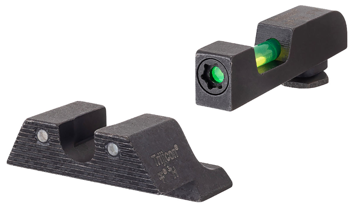 Trijicon 601106 Dual Illuminated DI Night Sights Green Tritium Fiber Optic for Glock 42/43/43X/48 Excludes MOS