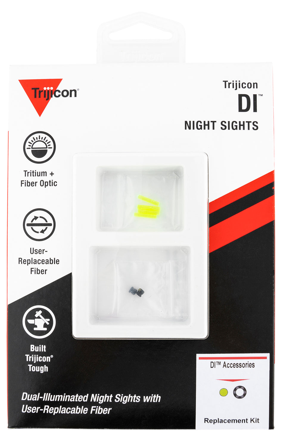 Trijicon AC50011 DI Sight Fiber Replacement Kit Green Fiber Black Retainer and T10 L-Key