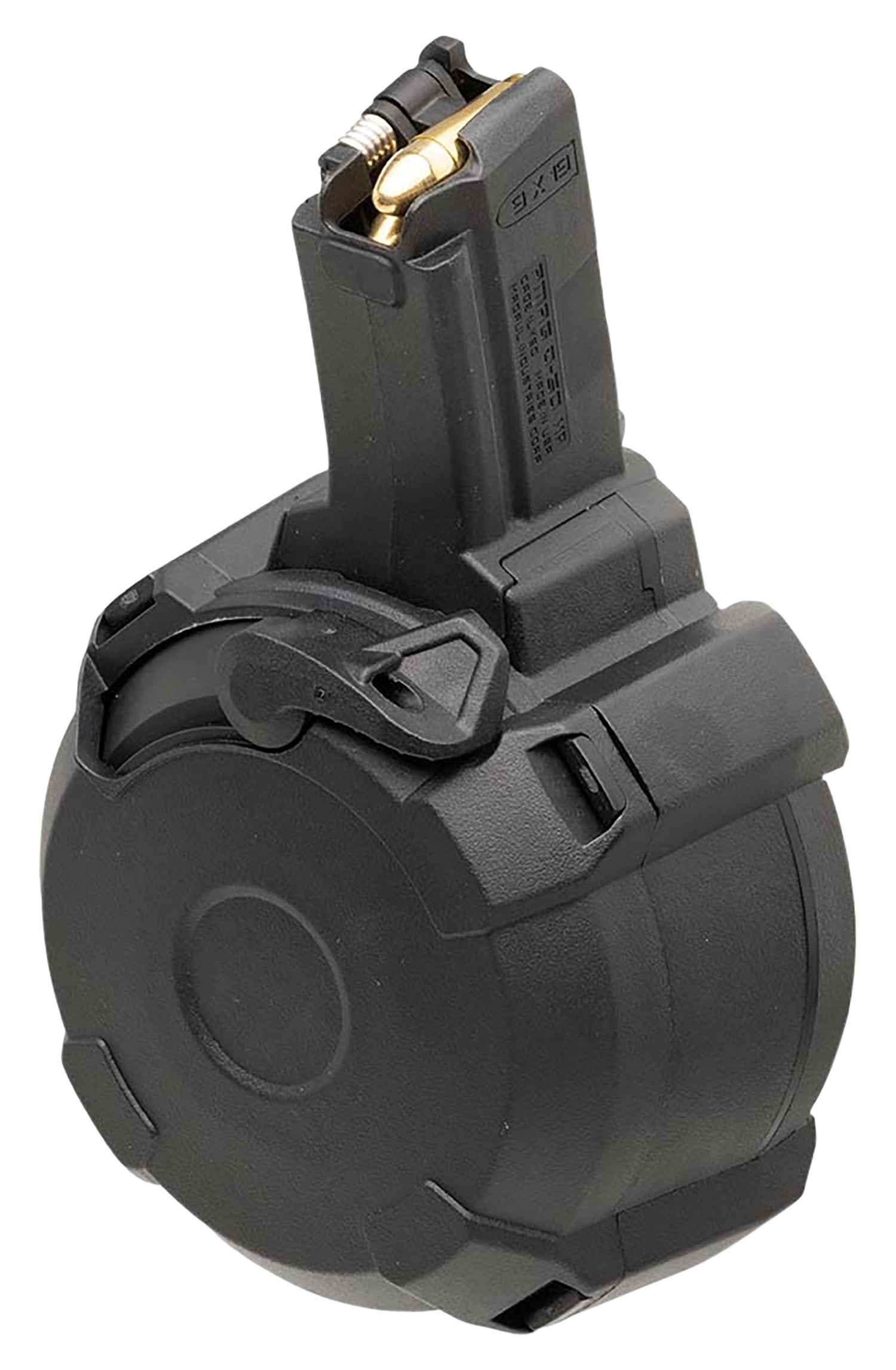 Magpul MAG1181BLK PMAG D-50 MP 50-Round 9mm Drum Magazine Compatible w/ HK MP5/94 Black Polymer